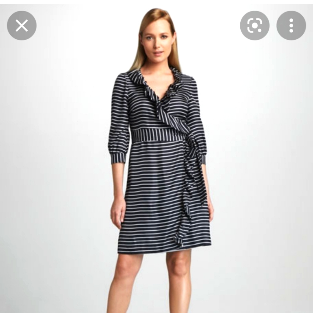 NWT Kate Spade Daniella Striped Wrap Dress